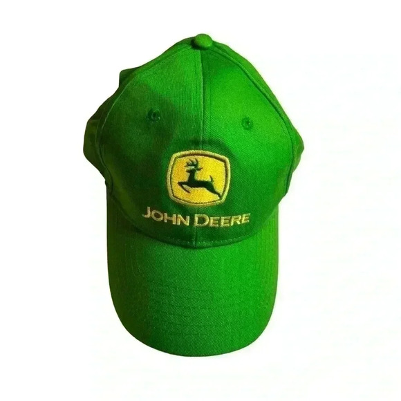 JOHN DEERE CAP UNISEX ONE SIZE GREEN AND YELLOW NWT EMBROIDERED LOGO - Picture 1 of 4